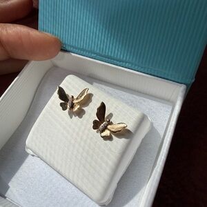 Elegant Gold Butterfly Earrings